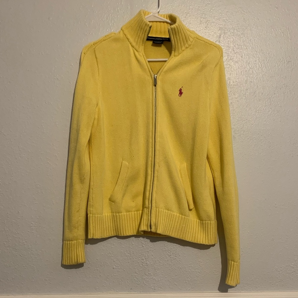Ralph Lauren Sport- Yellow Knit zip long sleeve